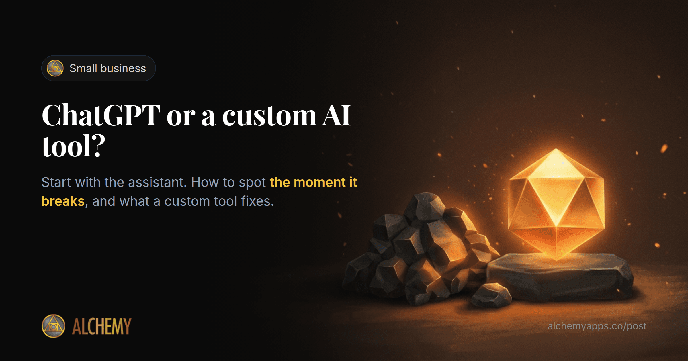 ChatGPT or a custom AI tool? Where each one breaks for a small business