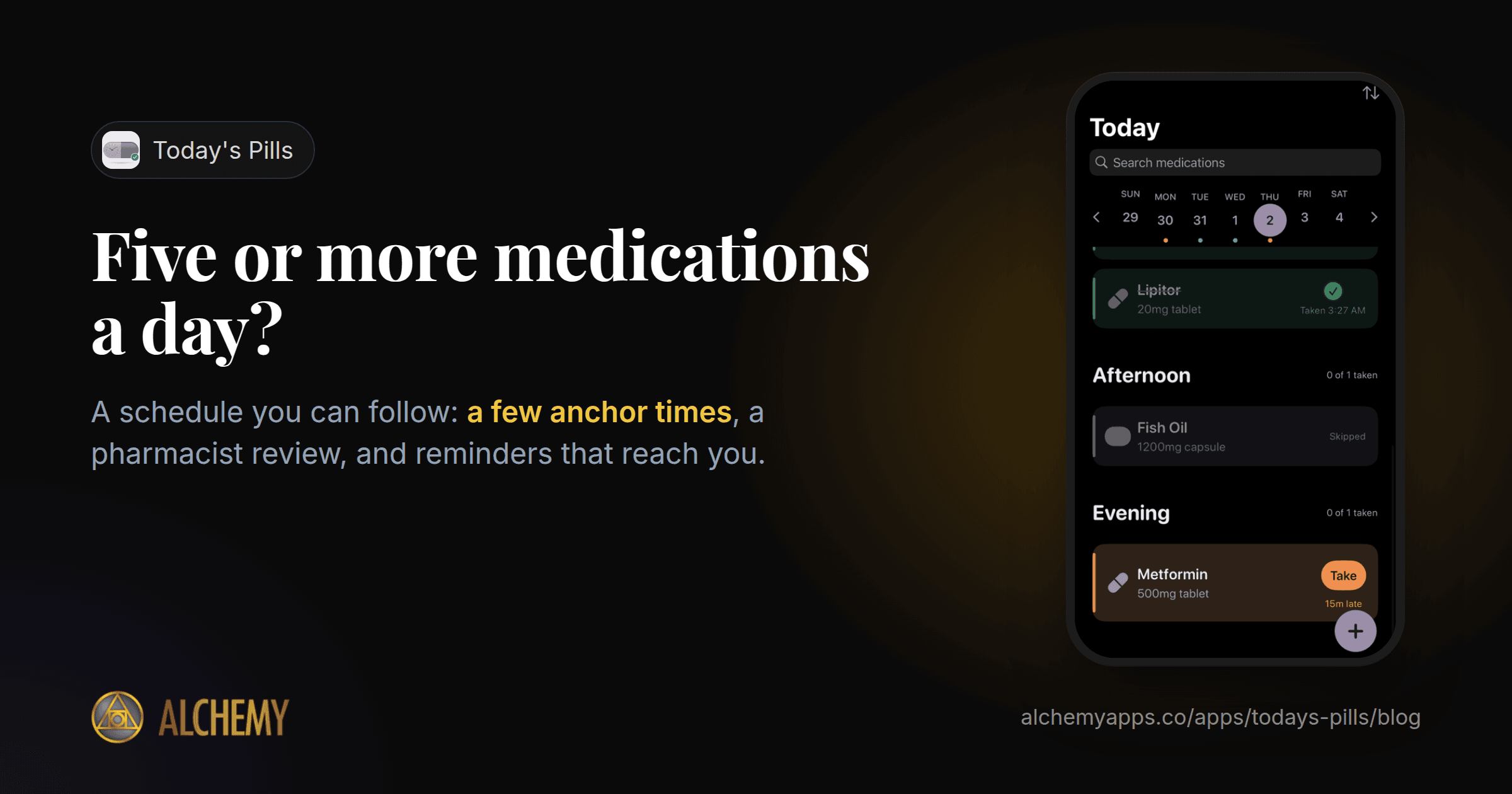 Taking five or more medications a day: how to build a schedule you can actually follow