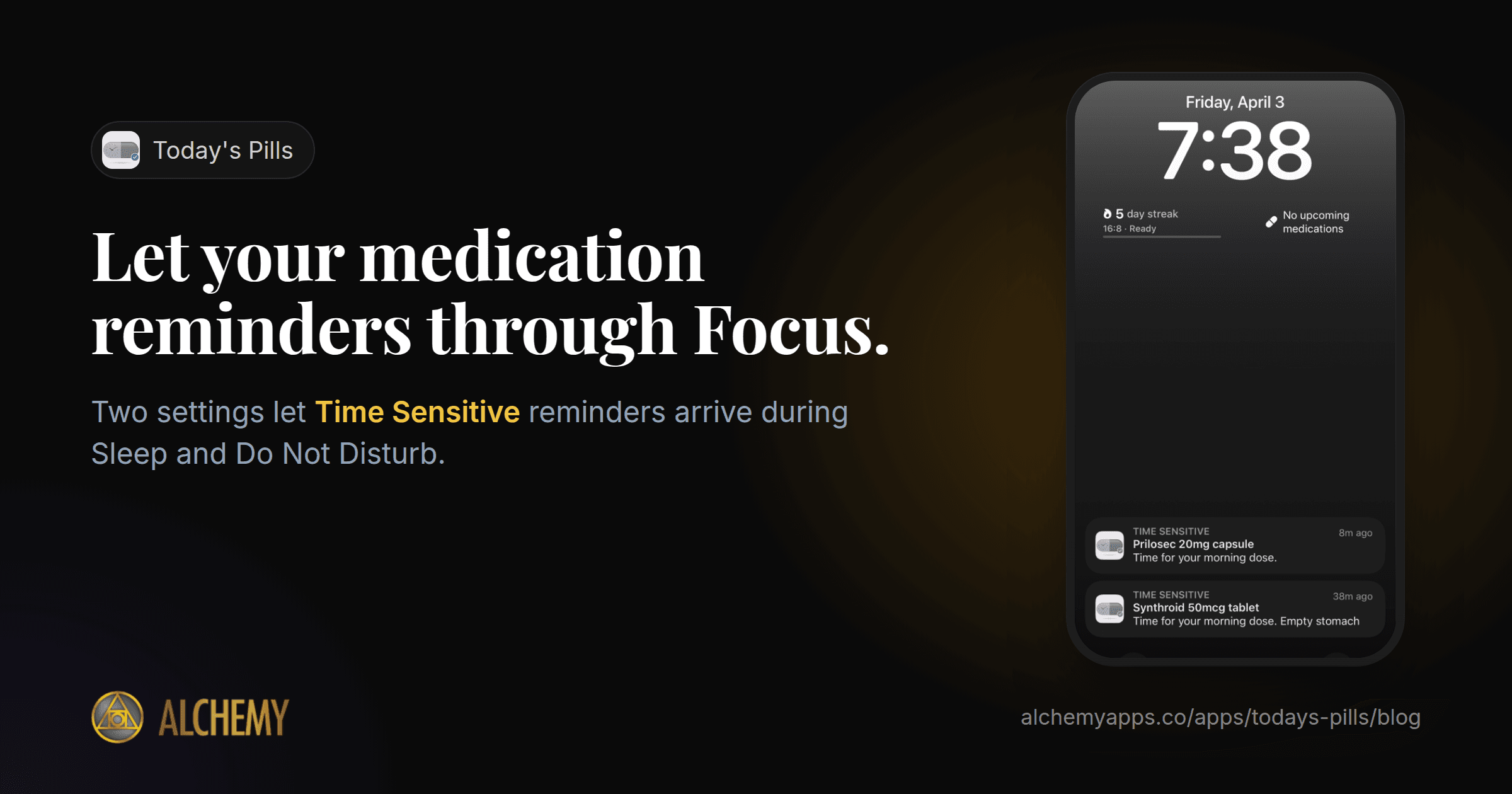 How to make medication reminders break through Focus mode on iPhone