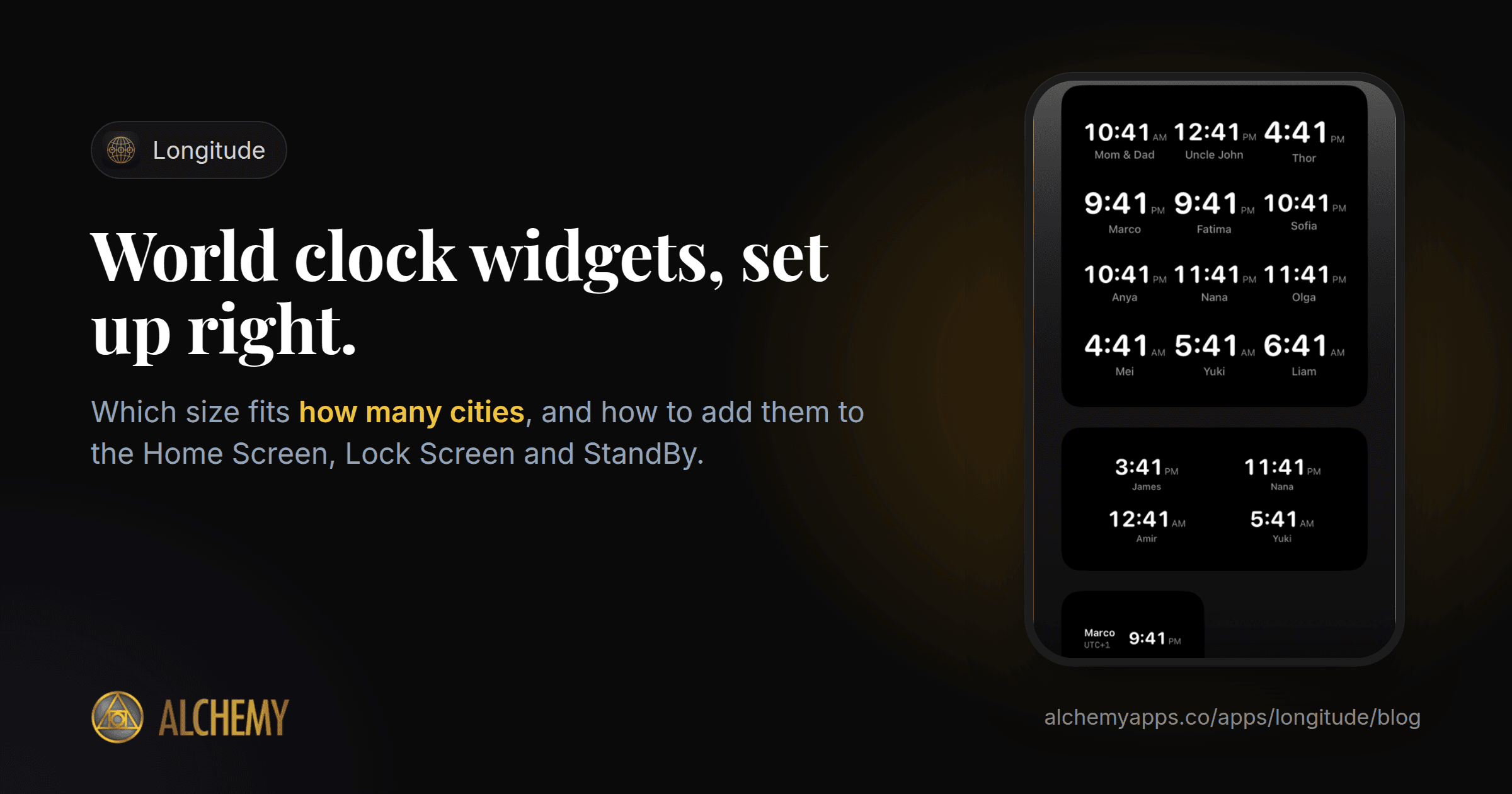 How to set up world clock widgets on iPhone: Home Screen, Lock Screen and StandBy